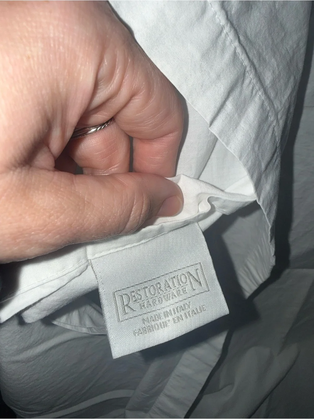 Restoration Hardware framed cotton euro sham